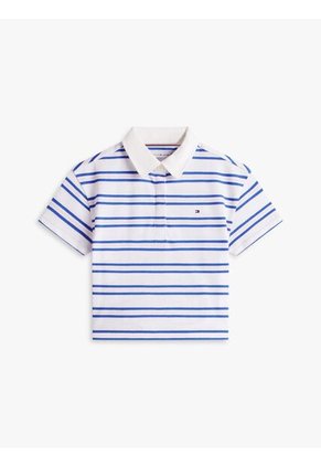 Polo Blanco De Rugby De Piqué Con Corte Amplio Tommy Hilfiger
