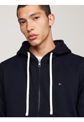 Buzo Azul De Felpa Con Capota Y Cremallera Tommy Hilfiger