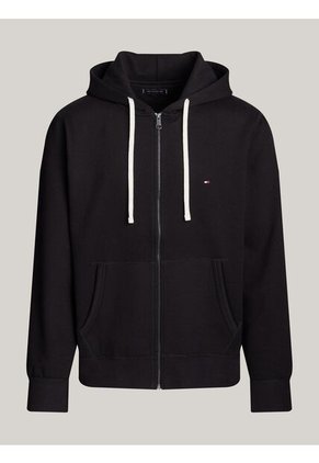 Buzo Negro De Felpa Con Capota Y Cremallera Tommy Hilfiger