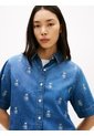 Camisa Azul Denim AOP De Corte Relaxed Tommy Hilfiger de Tommy Hilfiger