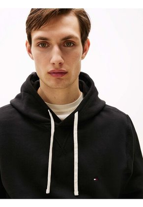 Buzo Negro Con Capota Essential Con Logo Tommy Hilfiger
