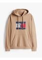 Buzo Beige Con Capota Y Logo Tommy Jeans de Tommy Hilfiger