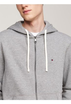 Buzo Gris De Felpa Con Capota Y Cremallera Tommy Hilfiger