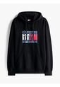 Buzo Negro Con Capota Y Logo Tommy Jeans de Tommy Hilfiger