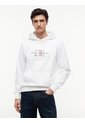 Buzo Blanco De Felpa Con Capota Con Cordón Y Logo Tommy Hilfiger de Tommy Hilfiger