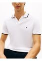 Polo Blanco De Piqué Con Corte Regular Tommy Hilfiger de Tommy Hilfiger