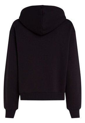 Buzo Negro Con Capota, Cordón Y Logo Bordado Tommy Hilfiger