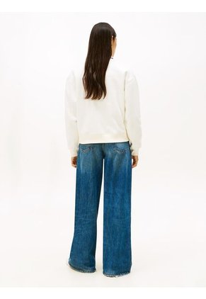 Saco Blanco De Cuello Redondo Con Logo Tommy Hilfiger