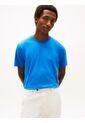 Camiseta Azul De Cuello Redondo Con Logo Bordado Tommy Hilfiger de Tommy Hilfiger