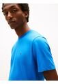 Camiseta Azul De Cuello Redondo Con Logo Bordado Tommy Hilfiger de Tommy Hilfiger