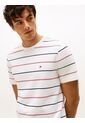 Camiseta Blanca Regular Fit A Rayas Tommy Hilfiger de Tommy Hilfiger