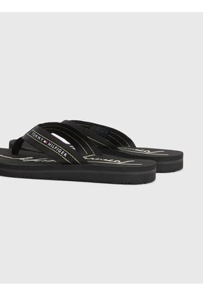 Sandalias Con Logo Mujer Negro Tommy Hilfiger