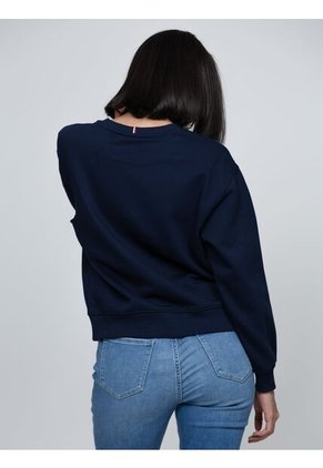 Saco Celeste Fleece De Cuello Redondo Con Logo Gráfico Tommy Hilfiger