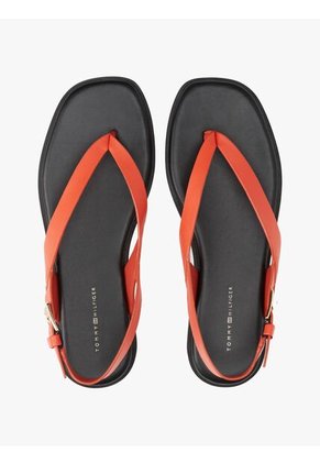 Sandalias Naranja Color Block De Punta Cuadrada Tommy Hilfiger