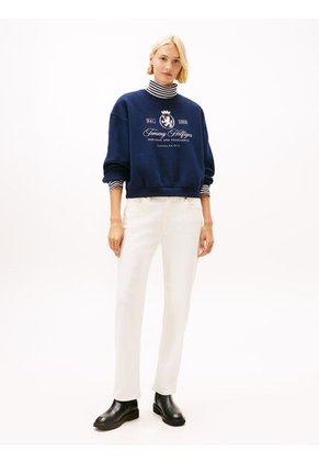 Buzo Azul Amplio Con Escudo TH Bordado Tommy Hilfiger