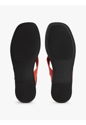 Sandalias Naranja Color Block De Punta Cuadrada Tommy Hilfiger