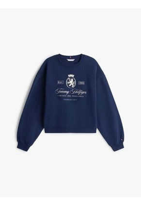 Buzo Azul Amplio Con Escudo TH Bordado Tommy Hilfiger