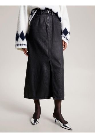 Falda Denim Jeans Midi Revestida Tommy Hilfiger Tommy Hilfiger