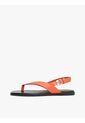 Sandalias Naranja Color Block De Punta Cuadrada Tommy Hilfiger de Tommy Hilfiger