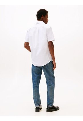 Camisa Blanca Heritage De Manga Corta Tommy Hilfiger