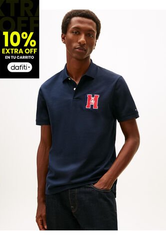 Polo Azul Marino De Corte Regular Con Logo Gráfico Tommy Hilfiger Tommy Hilfiger