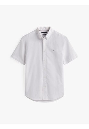 Camisa Blanca Heritage De Manga Corta Tommy Hilfiger