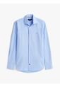 Camisa Celeste Flex Poplin De Corte Slim Tommy Hilfiger de Tommy Hilfiger