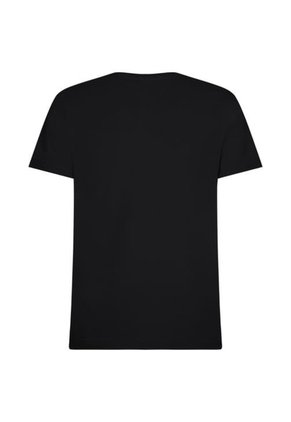 Camiseta Negra Slim Fit Cuello En V Esencial Algodón
