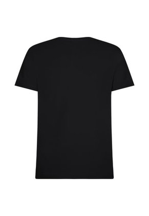 Camiseta Negra Slim Fit Cuello En V Esencial Algodón