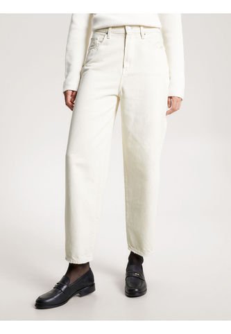 Jeans Blancos De Talle Alto Con Corte Globo Y Regular Tommy Hilfiger Tommy Hilfiger