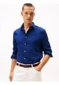 Camisa Azul Slim De Hilo Teñido Tommy Hilfiger de Tommy Hilfiger