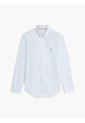 Camisa Azul Manga Larga Flex Poplin Con Logo Tommy Hilfiger de Tommy Hilfiger
