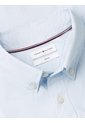 Camisa Azul Manga Larga Flex Poplin Con Logo Tommy Hilfiger de Tommy Hilfiger