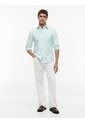Camisa Verde Oxford De Rayas Y Corte Regular Tommy Hilfiger de Tommy Hilfiger