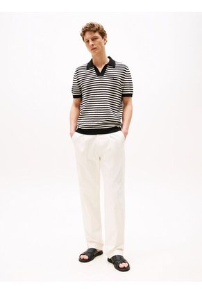 Sandalias Negro De Cuero Tommy Hilfiger