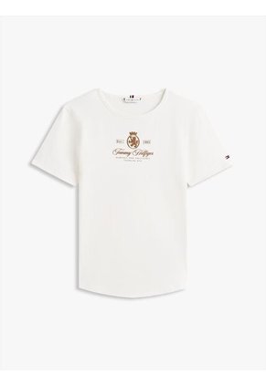 Camiseta Blanca Varsity De Corte Slim Tommy Hilfiger