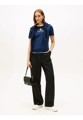 Camiseta Azul Varsity De Corte Slim Tommy Hilfiger