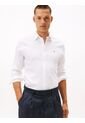 Camisa Blanca Slim De Hilo Teñido Tommy Hilfiger de Tommy Hilfiger