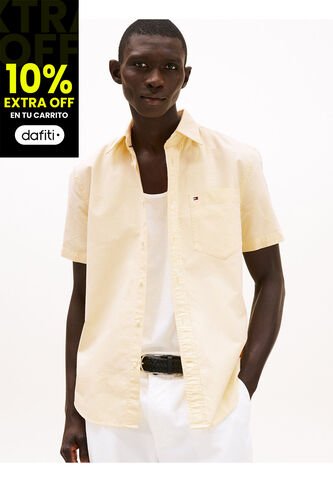 Camisa Amarilla Heritage De Manga Corta Tommy Hilfiger Tommy Hilfiger