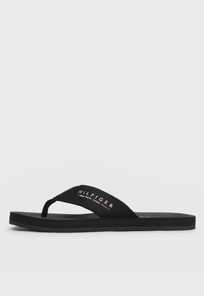 Sandalia Negro Tommy Hilfiger City Beach