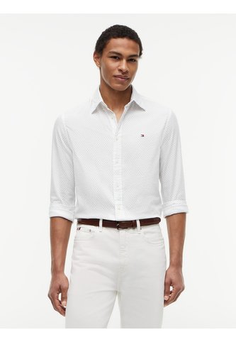 Camisa Multicolor Flex Poplin Con Micro Estampado De Cuadros Tommy Hilfiger Tommy Hilfiger