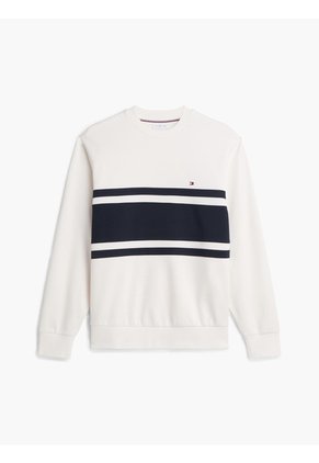 Saco Blanco De Cuello Redondo Con Diseño Colorblock Tommy Hilfiger