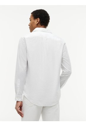 Camisa Multicolor Flex Poplin Con Micro Estampado De Cuadros Tommy Hilfiger