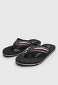 Sandalia Negro-Vinotinto-Blanco Tommy Hilfiger Stripes Beach de Tommy Hilfiger