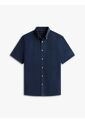 Camisa Azul Flex Poplin Solid De Manga Corta Tommy Hilfiger de Tommy Hilfiger