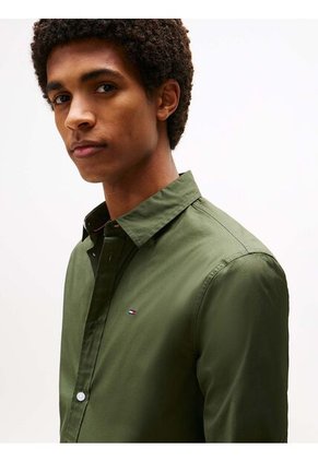 Camisa Gris De Algodón Elástico Tommy Jeans