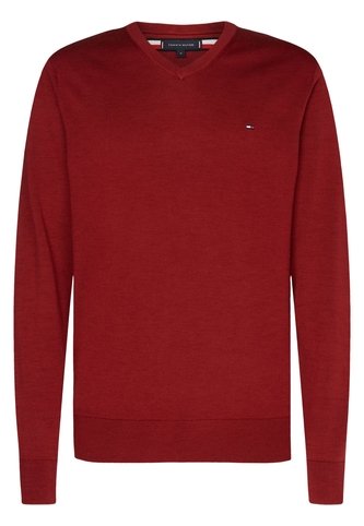 Saco Rojo Con Cuello En V Y Logo Bordado Tommy Hilfiger Tommy Hilfiger