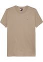 Camiseta Beige Clásica Con Cuello Redondo Tommy Jeans de Tommy Hilfiger