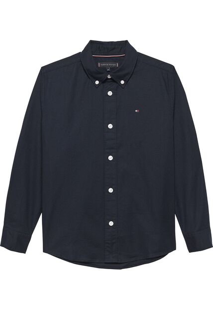 Camisa Azul Essential De Algodón Oxford Tommy Hilfiger
