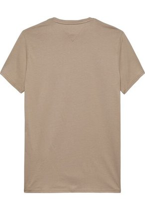 Camiseta Beige Clásica Con Cuello Redondo Tommy Jeans